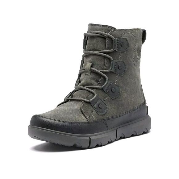 Sorel Explorer Waterproof Winter Boots, Black Gray, Men's 10 (Fits Like 9.5) - Picture 1 of 11